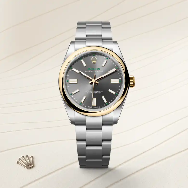 rolex oyster perpetual in yellow rolesor - combination of oystersteel and yellow gold, m134303-0001 - Chronolink